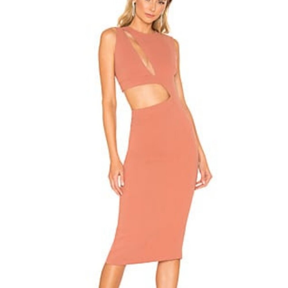 REVOLVE NBD  -- Kiari Midi Dress in Clay Pink -- Size M
